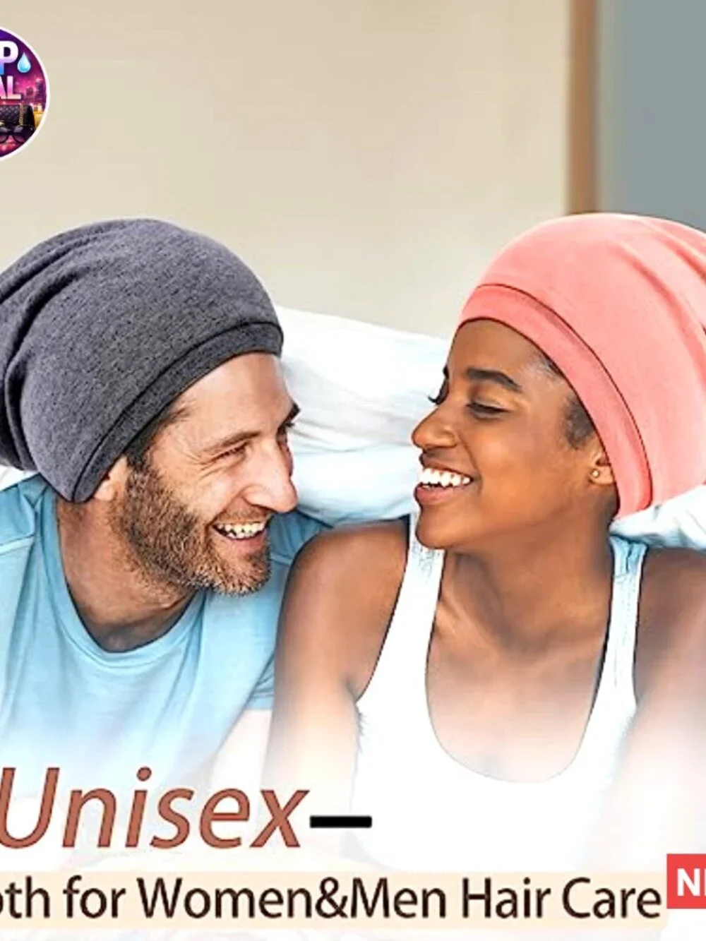 Adjustable Silk Hair Bonnet Set, Satin Lined Sleep Cap for Women and Men